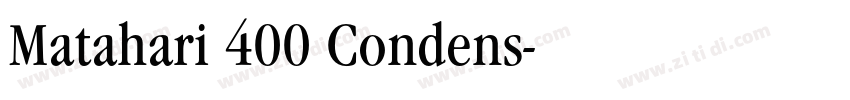 Matahari 400 Condens字体转换